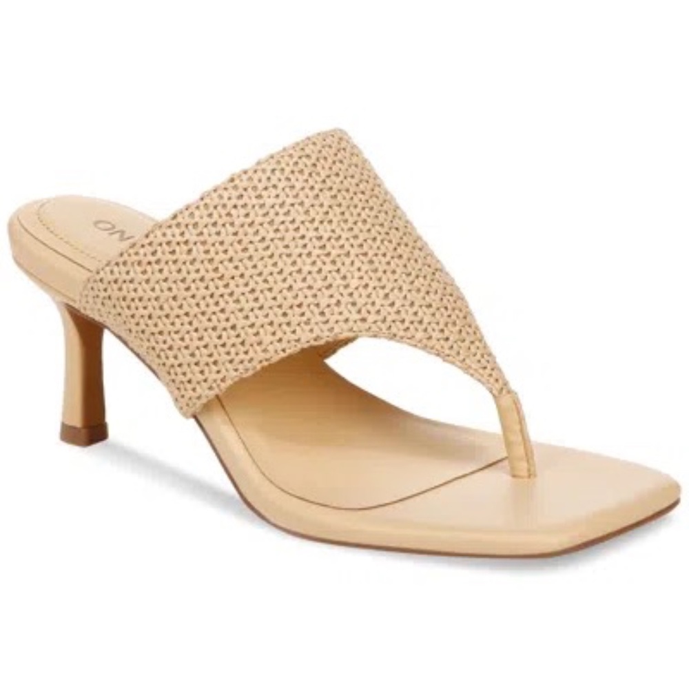 ZADDIE THONG DRESS SANDALS, CREATED FOR MACY'S IN NATURAL RAFFIA